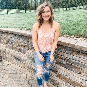 Pink Lily Floral Top